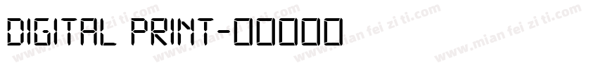 Digital print字体转换
